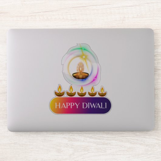 Sticker #11.Heureux Diwali, la fête des lumières de l'Inde (Ordinateur)