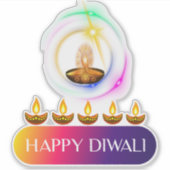 Sticker #11.Heureux Diwali, la fête des lumières de l'Inde (Devant)