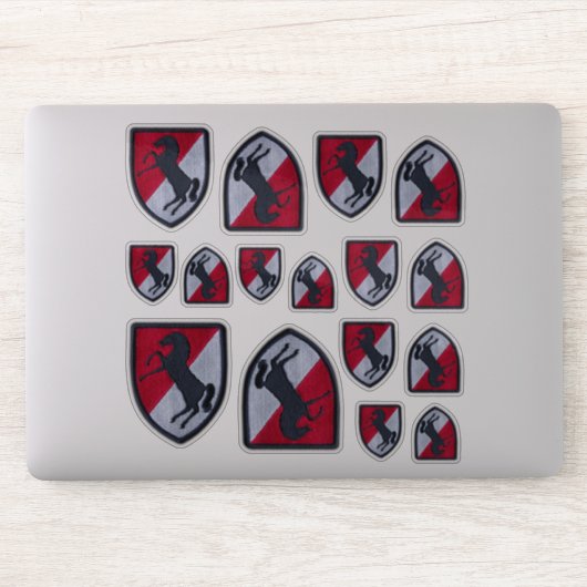 Sticker 11e régiment de cavalerie blindé Fort Meade Contou (Ordinateur)