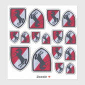 Sticker 11e régiment de cavalerie blindé Fort Meade Contou (Feuille)