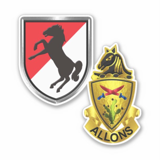 Sticker 11e régiment de cavalerie blindée (Devant)