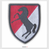 Sticker 11e Régiment de cavalerie blindée Fort Meade Conto (Feuille)