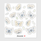 Sticker 12 Papillons Font Votre Propre Décal De Scène De N (Feuille)