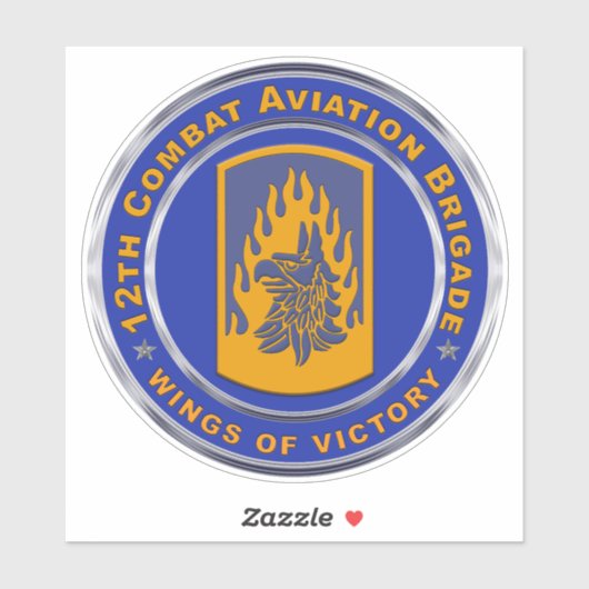 Sticker 12e brigade d'aviation de combat (Feuille)