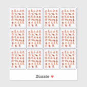 Sticker 12pcs American Sign Language Alphabet Board, Asl  (Feuille)