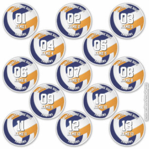 Sticker 13 couleurs de club de volley-ball enfants adolesc
