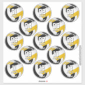 Sticker 13 couleurs d'équipe d'athlètes du club de volley- (Feuille)