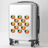 Sticker 13 équipes de sports d'or vert couleurs basketball (Sur valise)