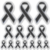 Sticker 14 Style Chrome Imprimer Noir Sensibilisation au r (Devant)