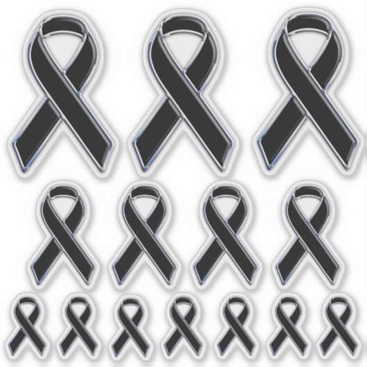 Sticker 14 Style Chrome Imprimer Noir Sensibilisation au r (Devant)