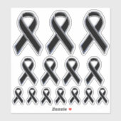 Sticker 14 Style Chrome Imprimer Noir Sensibilisation au r (Feuille)