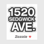 STICKER 1520 SEDGWICK AVE. (Feuille)