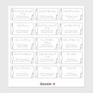 Sticker 15 Mariage individuel Nom du client Adresse Sticke