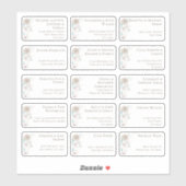 Sticker 15 Mariage individuel Nom du client Adresse Sticke (Feuille)