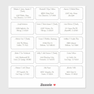 Sticker 15 Nom de l'invité individuel Adresse