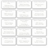 Sticker 15 Nom individuel simple de l'invité Adresse (Devant)