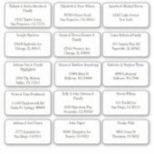 Sticker 15 Simple Individual Guest Name Address (Devant)