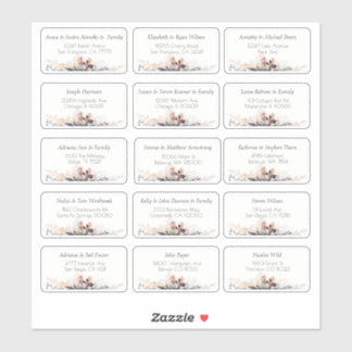 Sticker 15 Simple Mariage individuel Nom du client Adresse