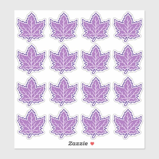 Sticker 16 Anniversaire canadien de la feuille d'érable 15 (Feuille)