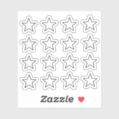 Sticker +16 Étoile Blanche Élégante (Feuille)