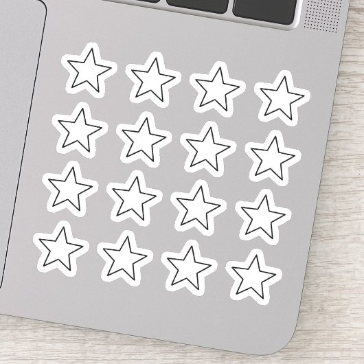 Sticker +16 Étoile Blanche Élégante