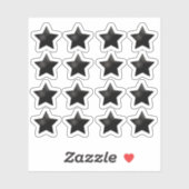 Sticker +16 Étoile noire pailletée (Feuille)