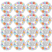 Sticker 16 Floral Philippiens 4:13 Bible Écriture Folkart (Devant)