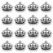 Sticker 16 Garder le calme Couronne Noir (Devant)