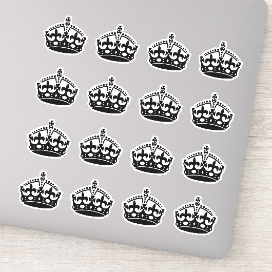 Sticker 16 Garder le calme Couronne Noir (Détail)