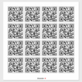 Sticker 16 Personnalisé facile à rendre QR Code (Feuille)
