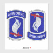 Sticker 173e Brigade aéroportée ABN Soldats Sky Contour (Feuille)