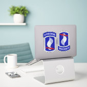 Sticker 173e Brigade aéroportée ABN Soldats Sky Contour (Ordinateur portable sur le bureau)