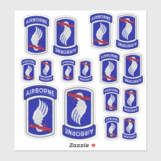 Sticker 173e Brigade aéroportée ABN Soldats Sky Contour St (Feuille)