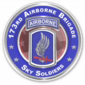 Sticker 173e voiture de brigade aéroportée (Devant)