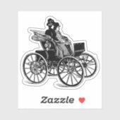 Sticker 1800 Victorienne femme Carriage Wagon Art (Feuille)