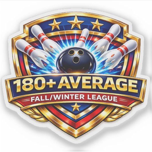 Sticker 180+ Bowling Average | Fall / Winter League (Devant)