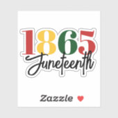 Sticker 1865 Liberté Célébration de l'histoire noire (Feuille)