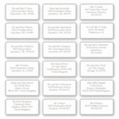 Sticker 18 Mariage individuel Nom d'hôte Adresses (Devant)