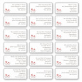 Sticker 18 Mariage individuel Nom d'hôte Adresses Florals (Devant)