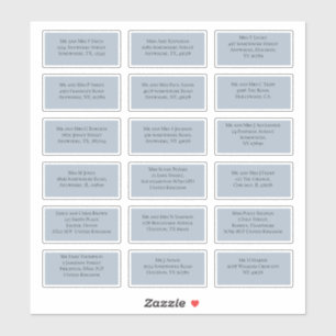 Sticker 18 Nom du bénéficiaire individuel Adresse bleue