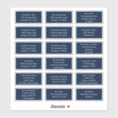 Sticker 18 Nom du bénéficiaire individuel Adresse Marine W (Feuille)