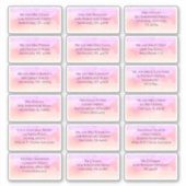 Sticker 18 Nom du client Adresse Pink Lilac Aquarelles (Devant)