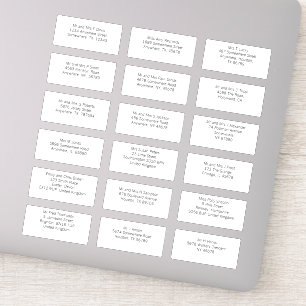 Sticker 18 Nom du destinataire Adresse Gothique Sans