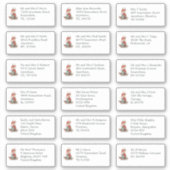 Sticker 18 Nom du récipiendaire Adresse Reindeer Christmas (Devant)