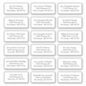 Sticker 18 Nom du récipiendaire Mariage Invités Adresses (Devant)