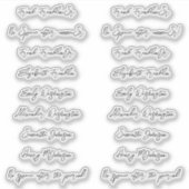 Sticker 18 Noms d'invités Style manuscrit Script (Devant)