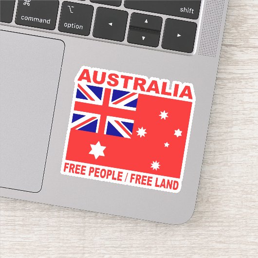 Sticker 1901 Australian land flag personnes libres 3:2 rat (Détail)