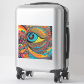 Sticker 1960 Psychédélique Horreur Vacui Motif d'art (Sur valise)