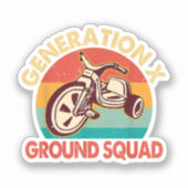 Sticker 1965-1980 Génération Génération X Génération X Équ (Recto)
