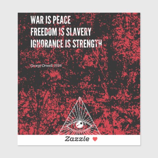 Sticker 1984 George Orwell War (Feuille)